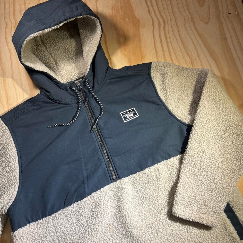 HURLEY Sherpa hooded jacket in navy blue